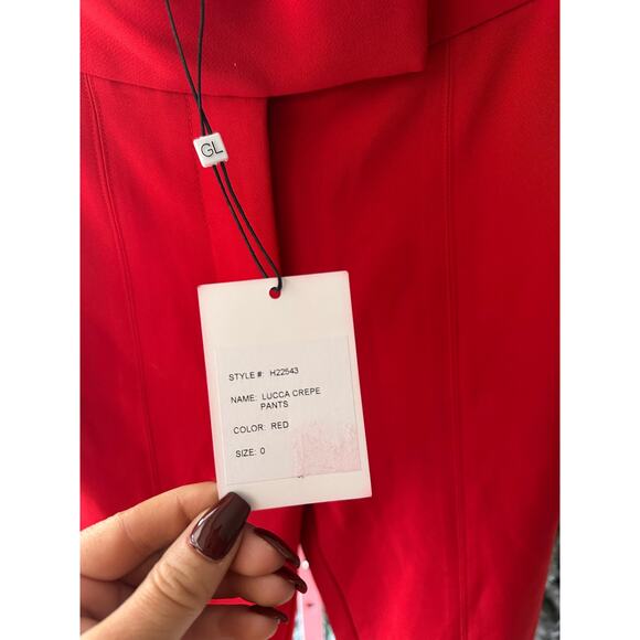 NWT Generation Love Lucca Crepe Pant Red size 0 - Picture 5 of 6